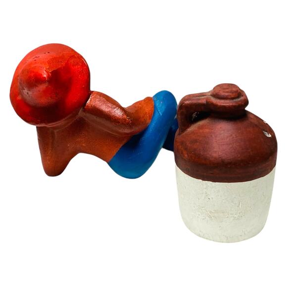 Vintage Hillbilly & Moonshine Jug Salt And Pepper Shakers Made in Japan Artmark - Picture 4 of 11